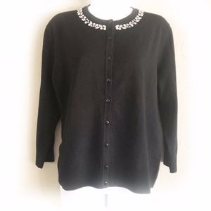 Embellished Black Cardigan NWT